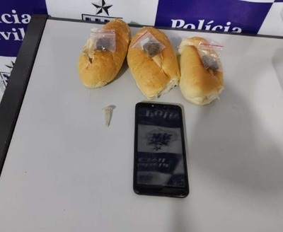 Polícia prende dupla que distribuía drogas dentro de pão