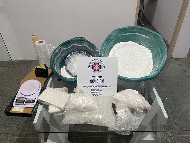 PM desarticula laboratório de cocaína em Riachão do Jacuípe