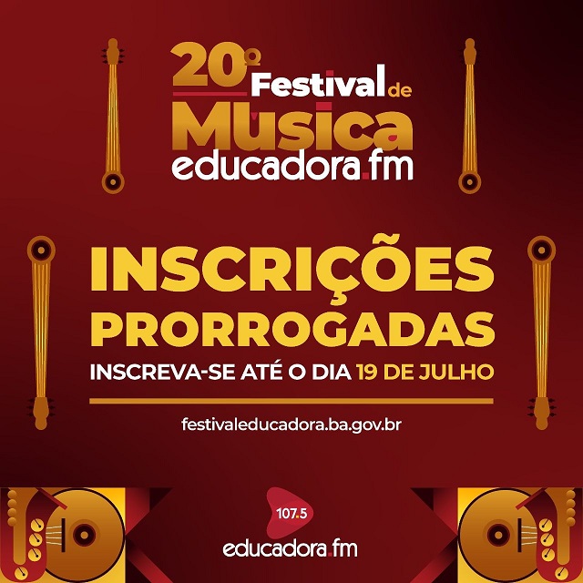 Prorrogadas as inscrições para o 20° Festival de Música Educadora FM