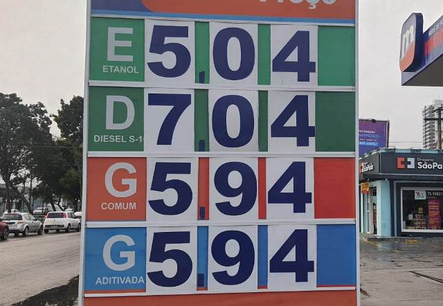 Preço da gasolina reduz nos postos de Feira de Santana