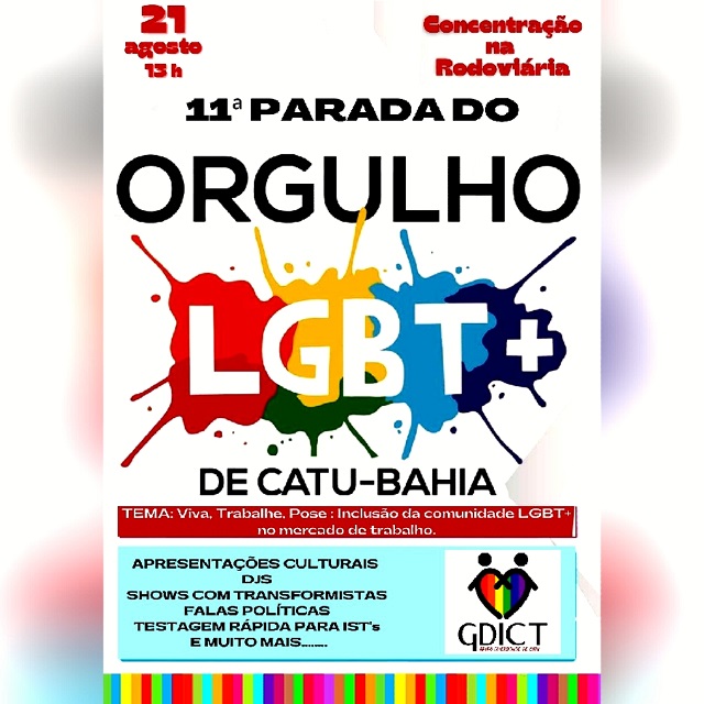 Parada do Orgulho LGBQIA+ volta a ser comemorada na cidade de Catu