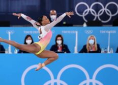 Rebeca Andrade, medalhista de ouro na Olimpíada de Tóquio-2020