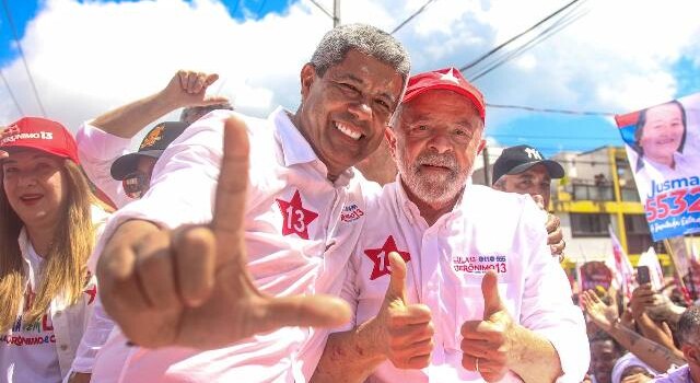 Candidatos Lula e Jerônimo um dia antes da eleição