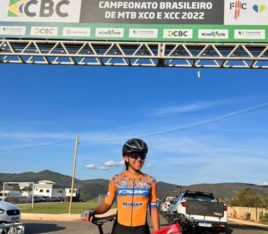 Anna Vitória Vieira vice-campeã brasileira de Ciclismo Cross Country