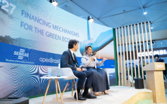 Presidentes do Banco do Brasil, Caixa e BNDES participam de painéis sobre mercado de carbono no estande do Brasil na COP 27