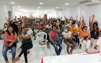 Assembleia da APLB sobre os precatórios do Fundef (Foto: Paulo José/ Acorda Cidade)