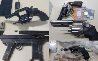 Armas apreendidas em Feira de Santana pela polícia militar