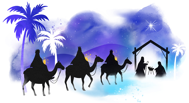 reis magos - natal - navidad - christmas - nascimento de Jesus - ilustração - epifania