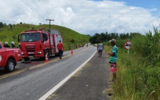 Acidente na BR-330, entre Ipiaú e Jitaúna_Foto Blog do Marcos Frahm