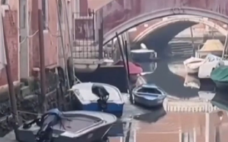 Veneza sofre com seca severa