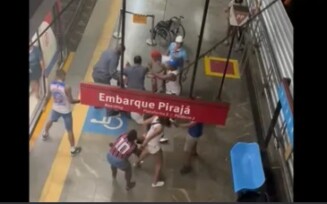 Briga entre torcedores do Bahia causa tumulto e deixa feridos em estação de metrô em Salvador