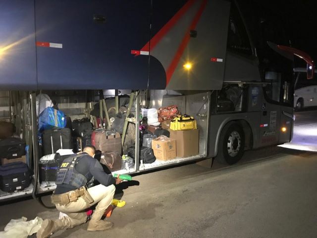 Passageira de ônibus é detida transportando drogas durante operação da PRF