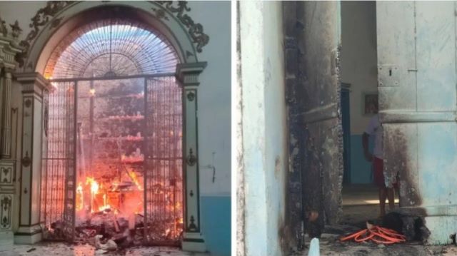 : incêndio atinge igreja tombada como patrimônio na Bahia