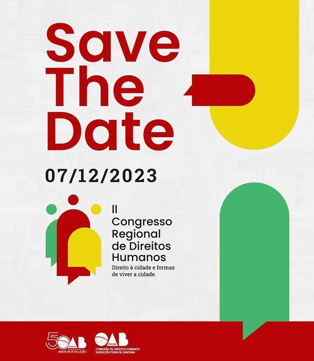 II Congresso Regional de Direitos Humanos será realizado na OAB Feira