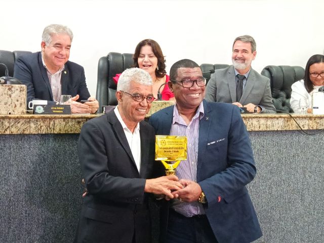 Repórter Paulo José e o vereador Paulão do Caldeirão