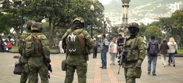 forças de segurança no equador - conflito armado - reproduçãoG1