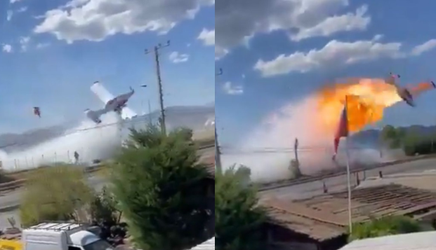 Avião pega fogo e cai em rodovia no Chile; acidente deixou 1 morto e 3 feridos