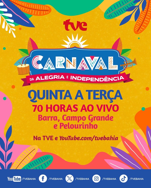 TVE transmissão do carnaval