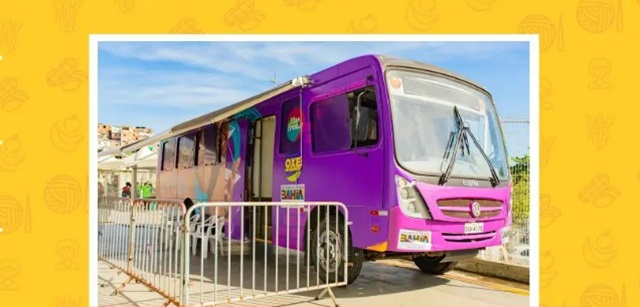 IV Feira Regional de Economia Popular Solidária Sabores e Saberes ônibus lilás