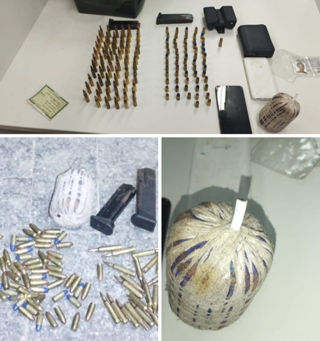 armamento encontrado em quarto de pousada em Camaçari