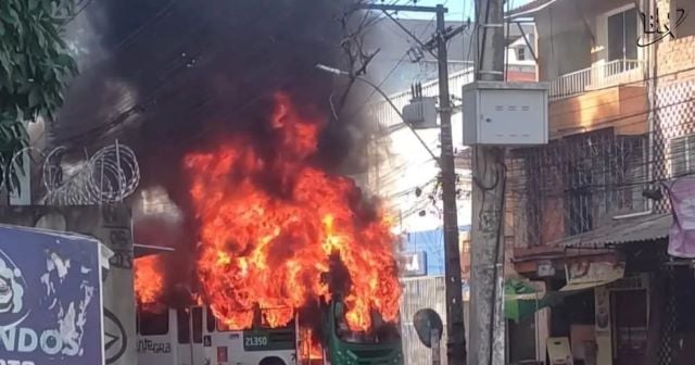 homens que atearam fogo em um ônibus na Estrada das Barreiras, no bairro do Cabula